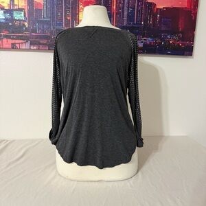 Elegant Charcoal Long Sleeve Top